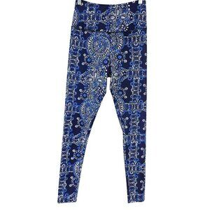 MOTT50 Reese Leggings In Navy Moroccan Tile Blue UPF 50+ Women’s M Activewear